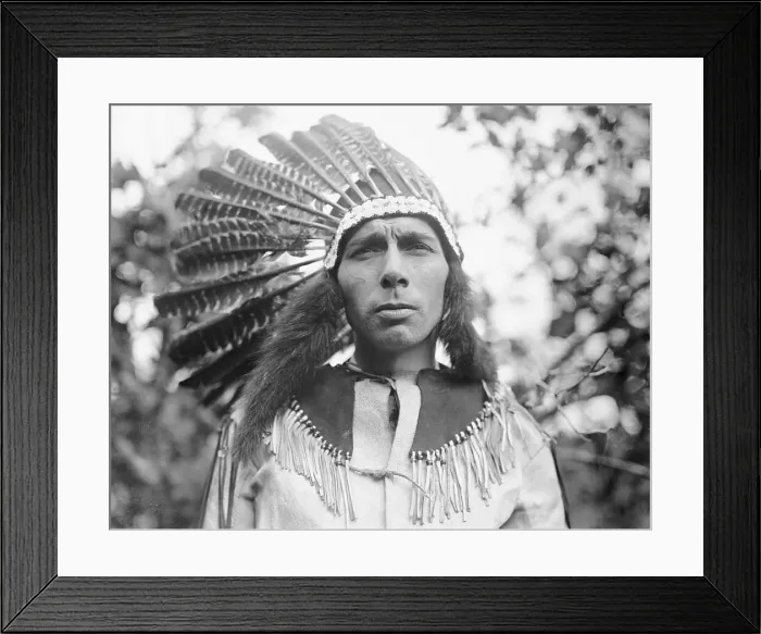 Framed Print : Portrait of Penobscot Indian George Raneo Framed Print : Portrait of Penobscot Indian George Raneo