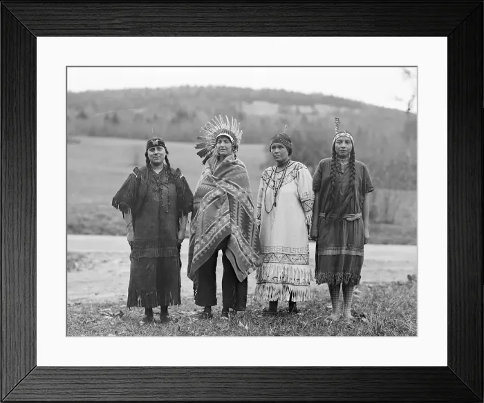Framed Print : Portrait of Penobscot Indian Girls
