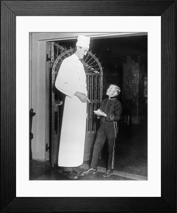Framed Print : Hotel Workers Together Near Doorway Framed Print : Hotel Workers Together Near Doorway