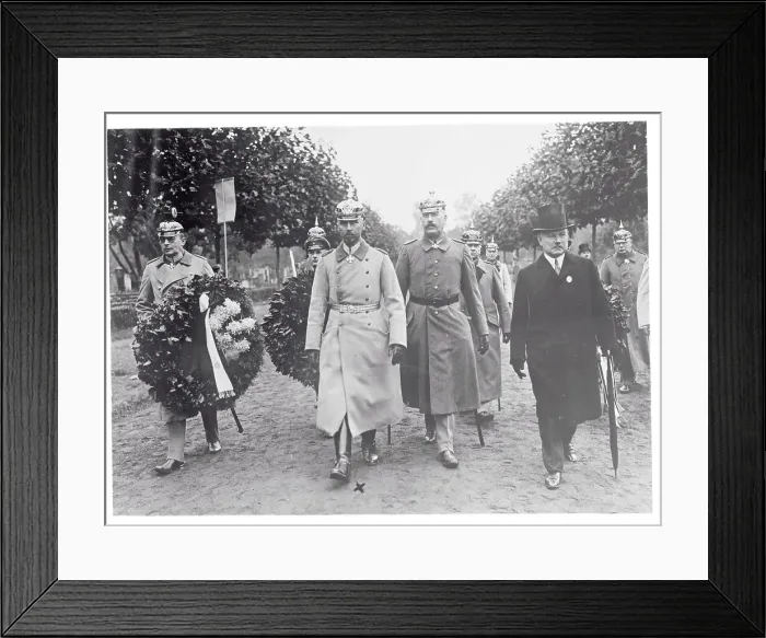 Framed Print : Prince Oskar Walking With Colleagues