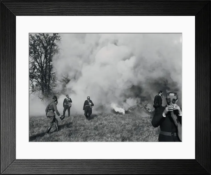 Framed Print : College Students During Chemical War Reaction Training Framed Print : College Students During Chemical War Reaction Training