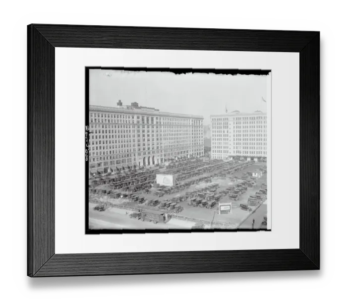 Framed Print : Top View of Parked Cars Framed Print : Top View of Parked Cars