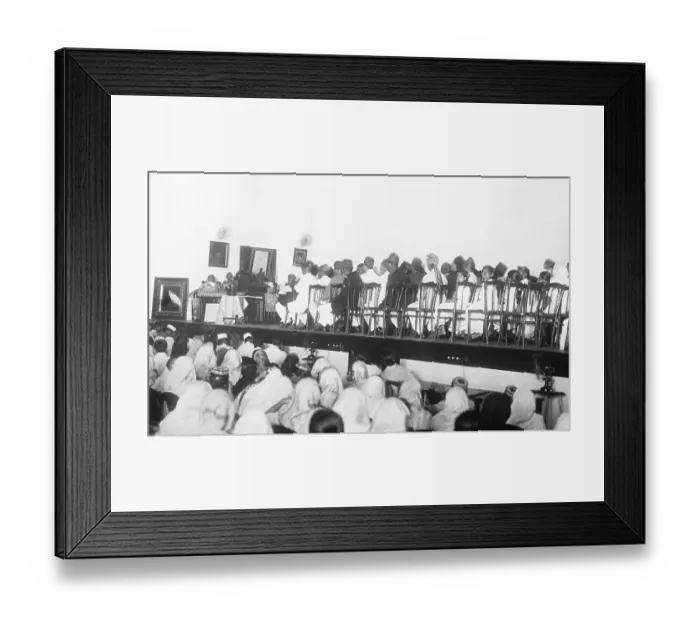 Framed Print : View of Party Celebration with Mahatma Gandhi Framed Print : View of Party Celebration with Mahatma Gandhi