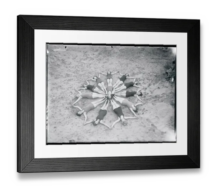 Framed Print : Women Making Human Starfish