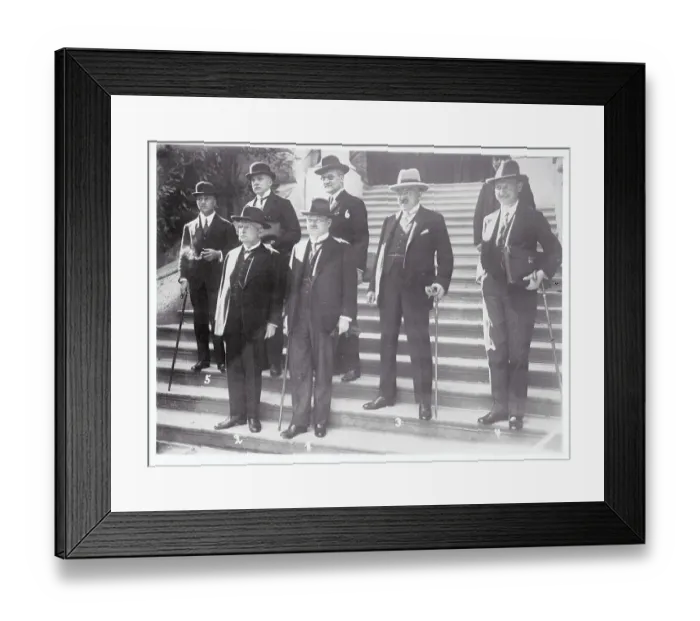 Framed Print : German Delegates Standing on the Steps Framed Print : German Delegates Standing on the Steps