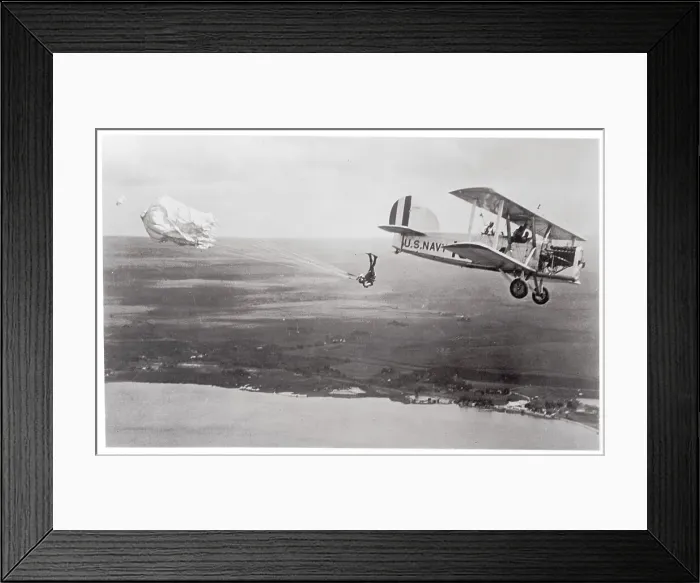 Framed Print : Parachute Jumper Leaving Plane Framed Print : Parachute Jumper Leaving Plane