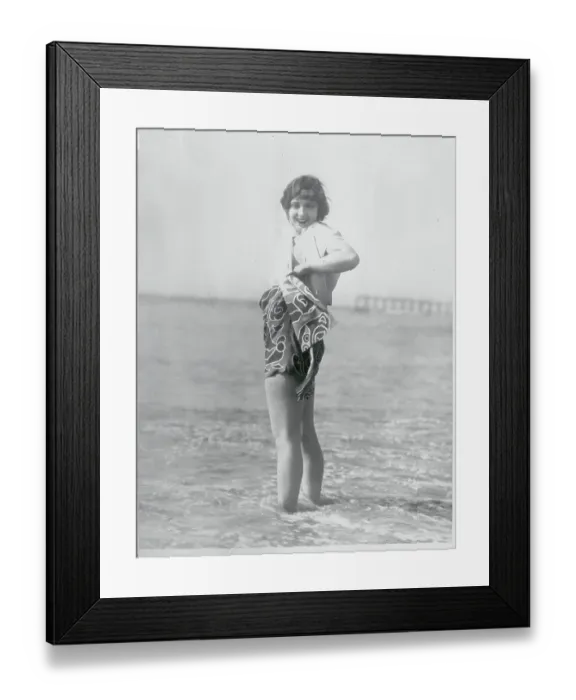 Framed Print : Kathleen Key Wearing Cannibal Bathing Suit