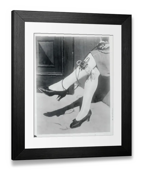 Framed Print : View of Radio Worn on Leg Framed Print : View of Radio Worn on Leg