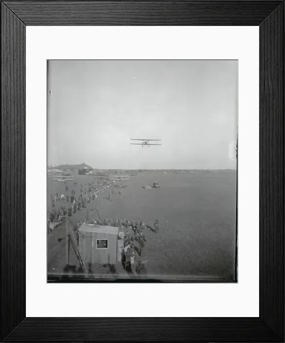 Framed Print : Distant View of Military Craft and Setup for Race Event Framed Print : Distant View of Military Craft and Setup for Race Event