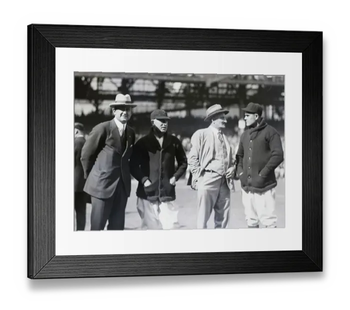 Framed Print : Ty Cobb And Companions Watching Game Framed Print : Ty Cobb And Companions Watching Game