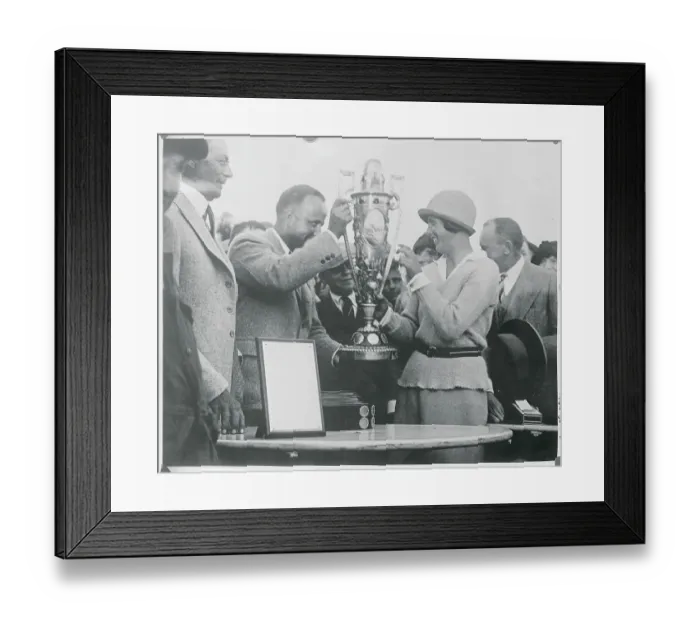 Framed Print : Glenna Collett Receiving Trophy Framed Print : Glenna Collett Receiving Trophy