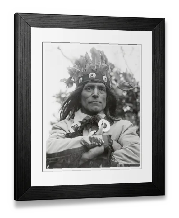 Framed Print : Portrait of a Penobsot Indian in Native Dress Framed Print : Portrait of a Penobsot Indian in Native Dress