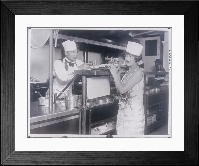 Framed Print : Mr. and Mrs. Jack Dempsey in Costume at Their Cafe