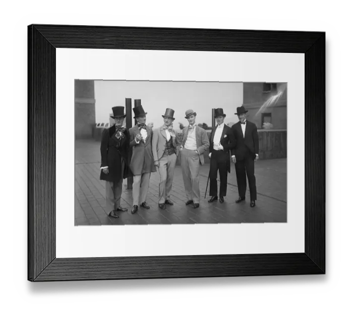 Framed Print : Well-Dressed Men, Full Length Framed Print : Well-Dressed Men, Full Length