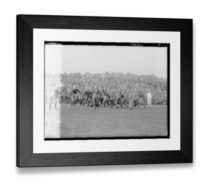 Framed Print : Columbia's Football Team Running Play Framed Print : Columbia's Football Team Running Play