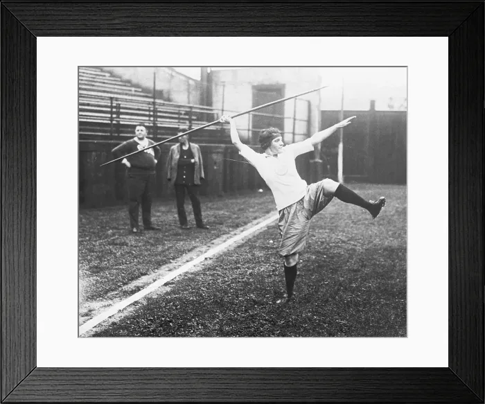 Framed Print : Athlete Trowing a Javelin Framed Print : Athlete Trowing a Javelin