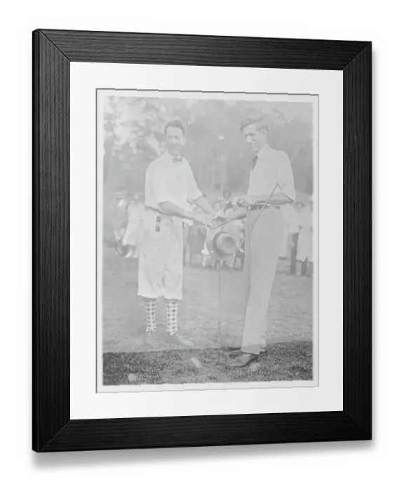 Framed Print : Jim Barnes and Willie MacFarlane Shaking Hands Framed Print : Jim Barnes and Willie MacFarlane Shaking Hands