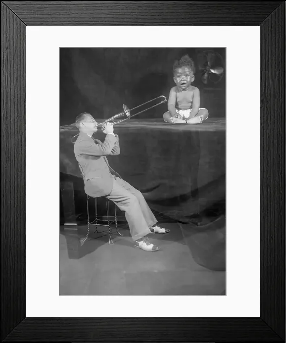 Framed Print : Composite of Harold Rehring and Baby Charles Douglas Framed Print : Composite of Harold Rehring and Baby Charles Douglas