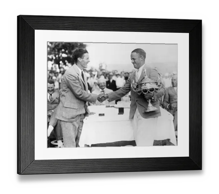 Framed Print : Watts Gunn Congratulating Bobby Jones Framed Print : Watts Gunn Congratulating Bobby Jones