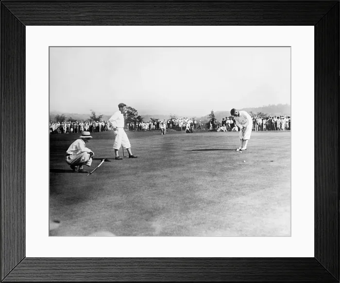 Framed Print : Bobby Jones Putting Framed Print : Bobby Jones Putting