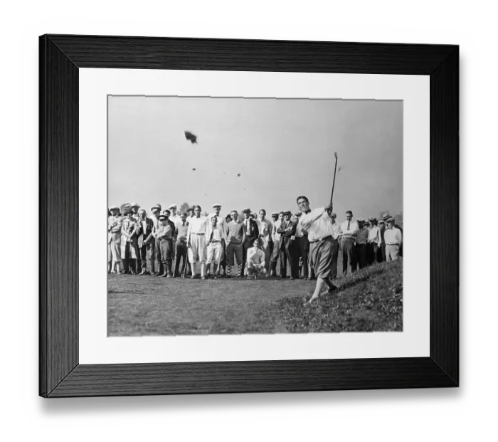 Framed Print : Watts Gunn Hitting a Golf Ball Framed Print : Watts Gunn Hitting a Golf Ball