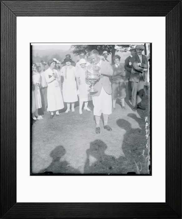 Framed Print : Bobby Jones Holding His Victory Cup Framed Print : Bobby Jones Holding His Victory Cup