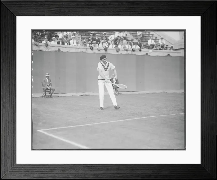 Framed Print : Tennis Player Jean Borotra During Davis Cup Match Framed Print : Tennis Player Jean Borotra During Davis Cup Match