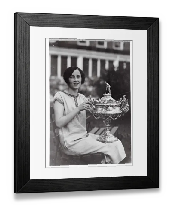 Framed Print : Helen Johnson Holding the Golden Cup Framed Print : Helen Johnson Holding the Golden Cup