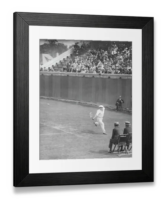 Framed Print : Rene Lacoste Playing Davis Cup Tennis Match Framed Print : Rene Lacoste Playing Davis Cup Tennis Match