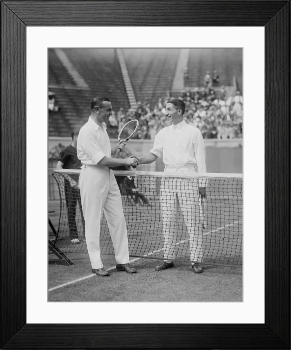 Framed Print : Gerald Patterson and Rene Lacoste Shaking Hands Framed Print : Gerald Patterson and Rene Lacoste Shaking Hands