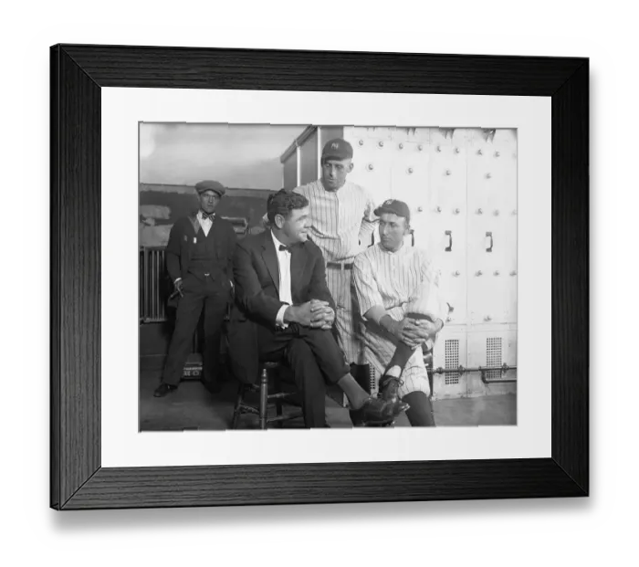 Framed Print : Babe Ruth Speaking with Colleagues Framed Print : Babe Ruth Speaking with Colleagues