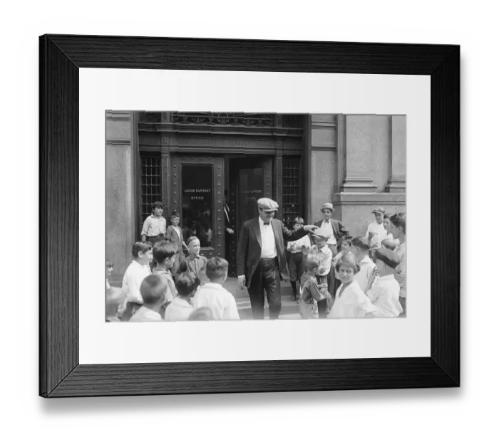 Framed Print : Young Fans Surrounding Babe Ruth Framed Print : Young Fans Surrounding Babe Ruth