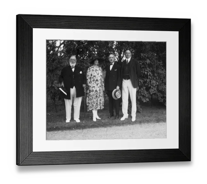 Framed Print : Clarence Walker Barron Posing with Others