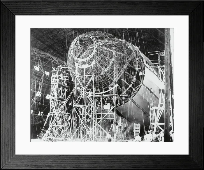 Framed Print : Construction on English Dirigible Framed Print : Construction on English Dirigible