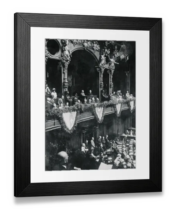 Framed Print : Paul Von Hindenburg Seated in Balcony with President Lobe Framed Print : Paul Von Hindenburg Seated in Balcony with President Lobe