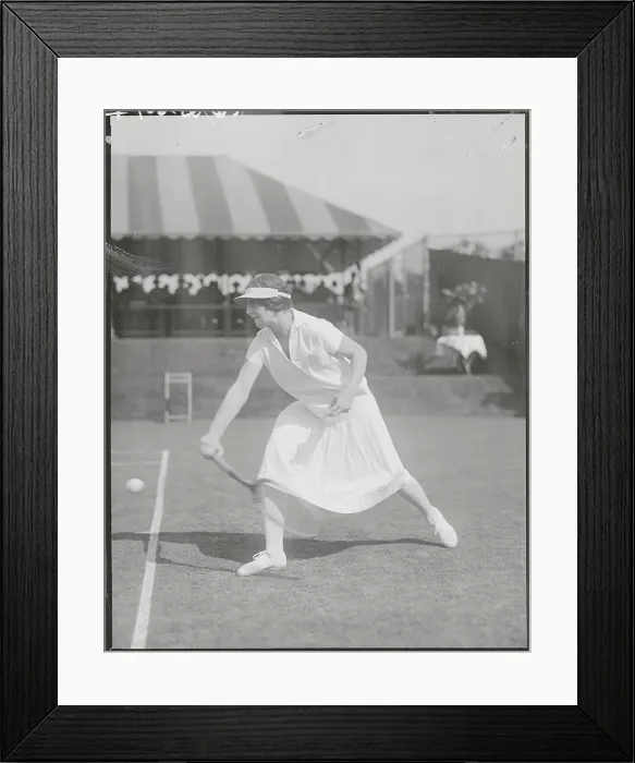 Framed Print : Tennis Champion Helen Wills in Action Framed Print : Tennis Champion Helen Wills in Action