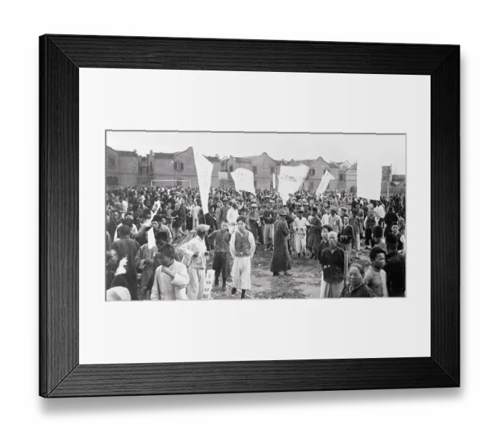 Framed Print : Cotton Mill Workers on Strike Framed Print : Cotton Mill Workers on Strike
