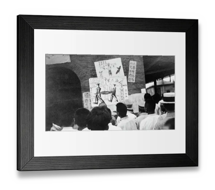 Framed Print : People Observing Notice at Station Framed Print : People Observing Notice at Station
