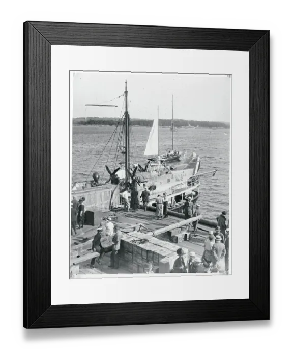 Framed Print : Ship Crew Preparing Airplanes for Use Framed Print : Ship Crew Preparing Airplanes for Use