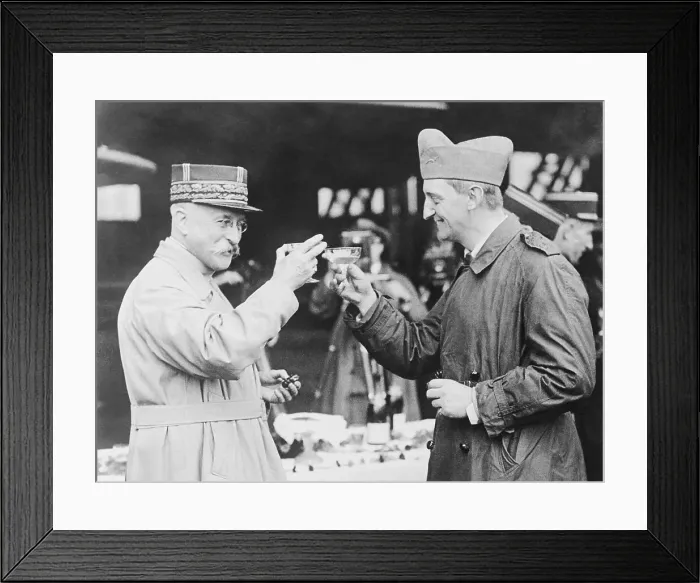 Framed Print : General Dumeril and colonel Sweeney Toasting Framed Print : General Dumeril and colonel Sweeney Toasting