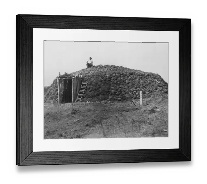 Framed Print : Early Mandan Indian Earth Hut Framed Print : Early Mandan Indian Earth Hut