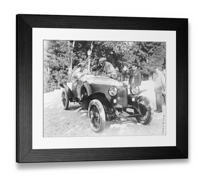 Framed Print : Benito Mussolini in Automobile Framed Print : Benito Mussolini in Automobile