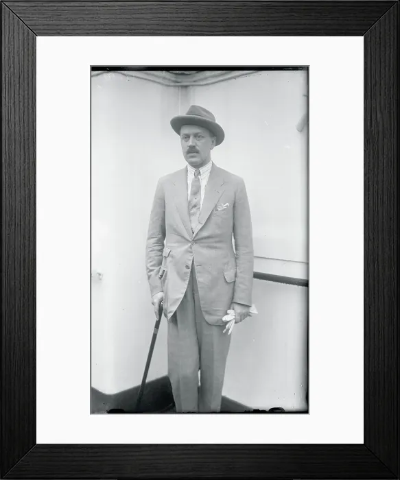 Framed Print : Polish Leader Posing on Liner Deck Framed Print : Polish Leader Posing on Liner Deck