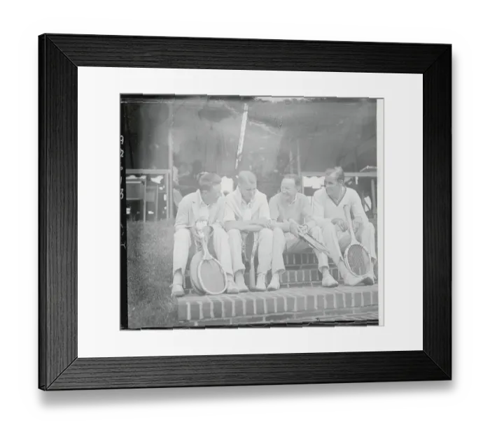 Framed Print : Portrait of Four Tennis Pros