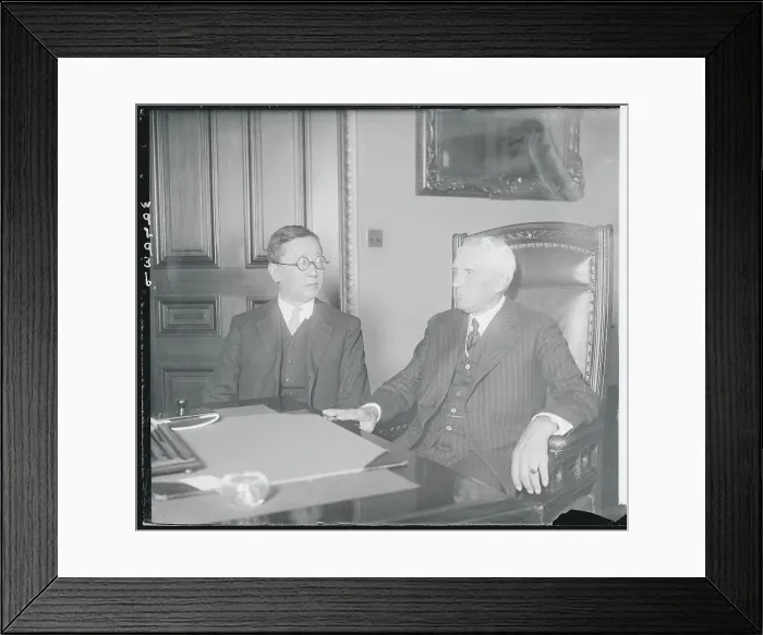 Framed Print : Frank B. Kellogg with Alfred Sze