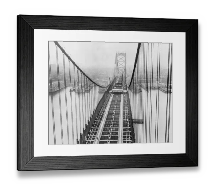 Framed Print : View of Suspension Bridge Framed Print : View of Suspension Bridge