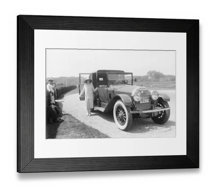 Framed Print : Socialite Next to Her Automobile Framed Print : Socialite Next to Her Automobile