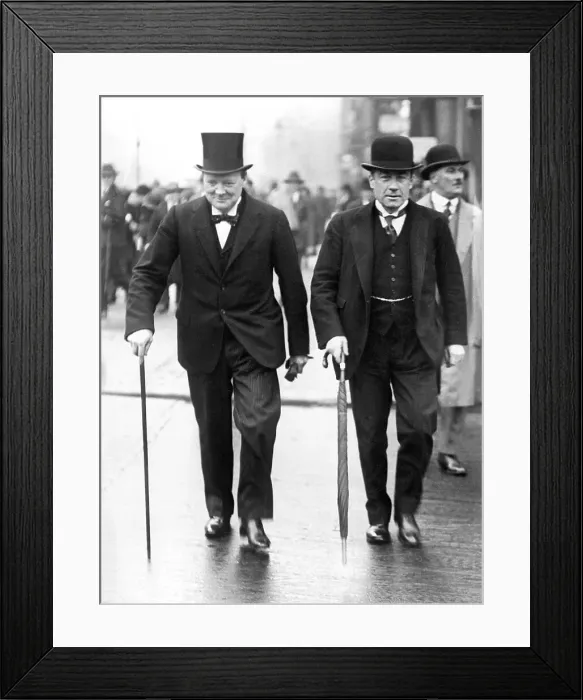Framed Print : Stanley Baldwin with Sir Winston Churchill Framed Print : Stanley Baldwin with Sir Winston Churchill
