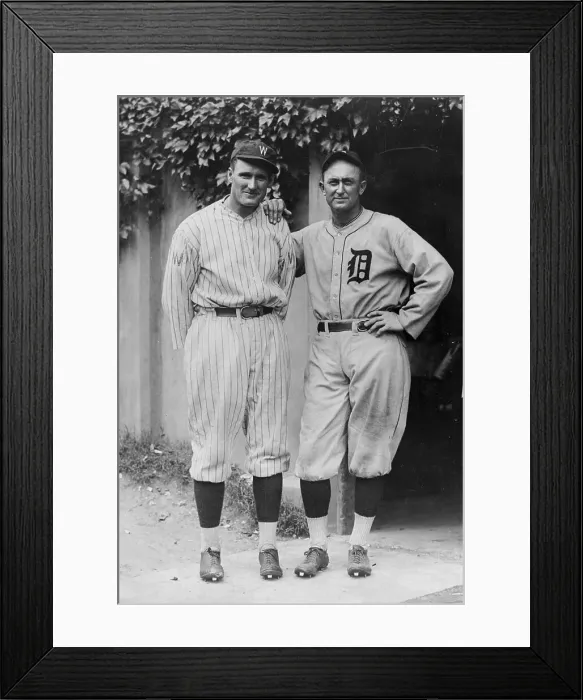Framed Print : Walter Johnson and Ty Cobb Framed Print : Walter Johnson and Ty Cobb