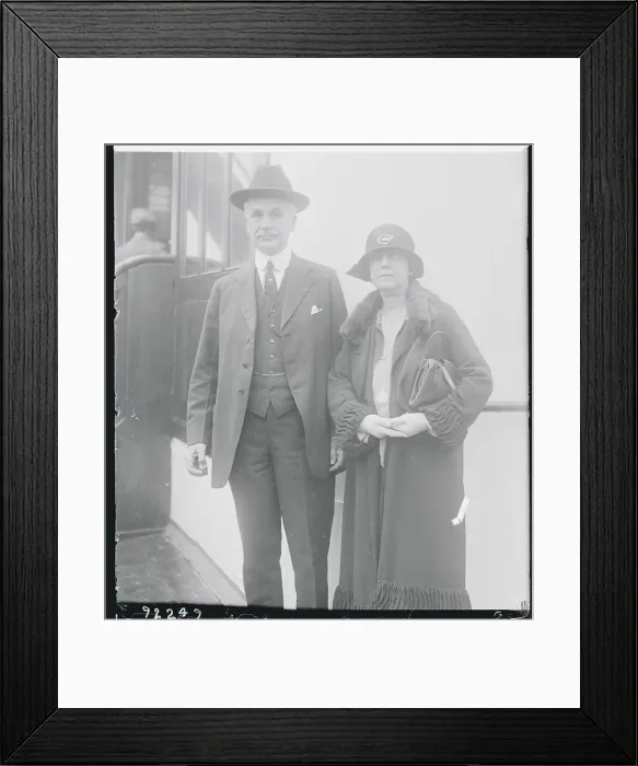 Framed Print : Mr. And Mrs. Cordell Hull Arriving On Ship Framed Print : Mr. And Mrs. Cordell Hull Arriving On Ship